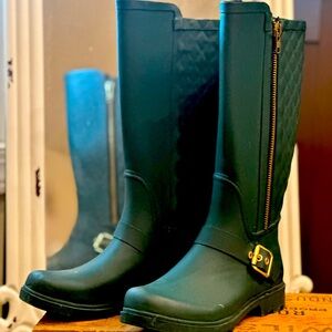 Steve Madden Green Rubber Rain Boots